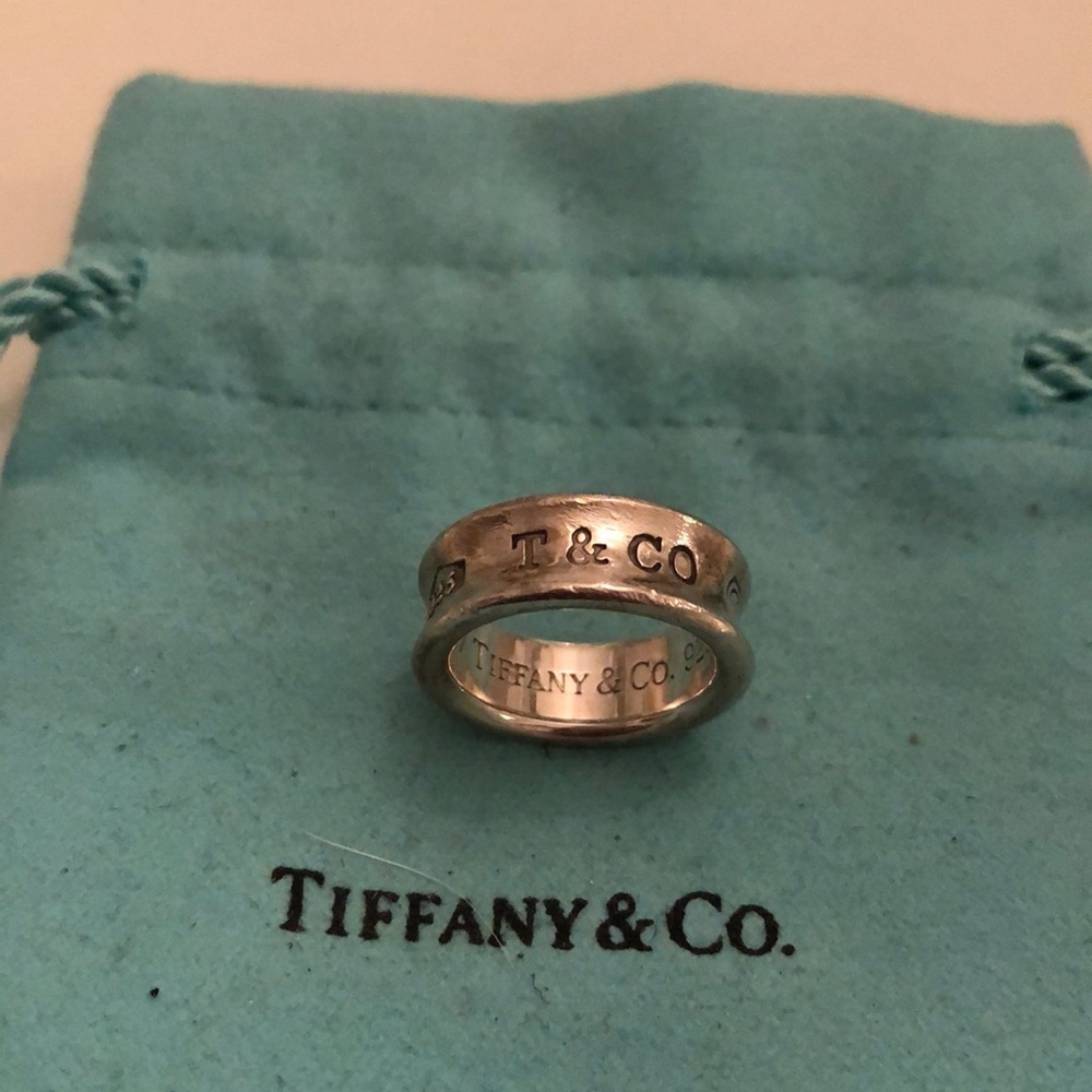 Tiffany and Co 1837 wide ring, size 3.5-4